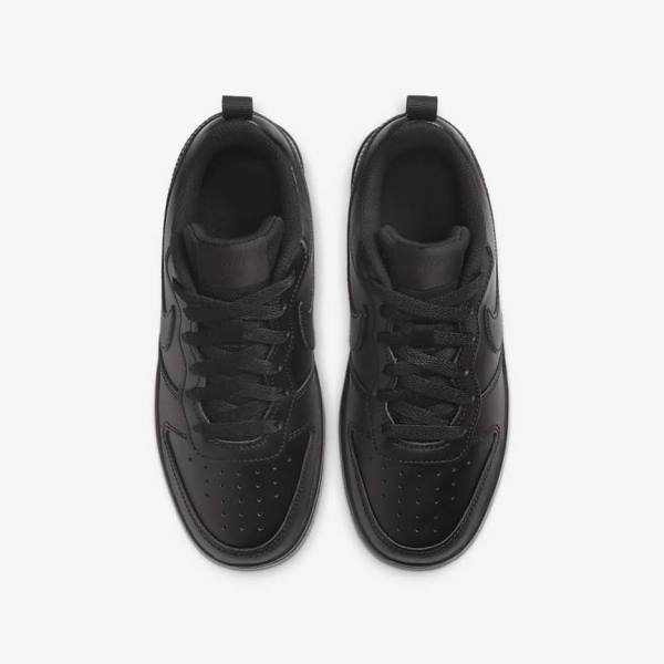 Kids' Nike Court Borough Low 2 Older Trainers Black | NK879UGT