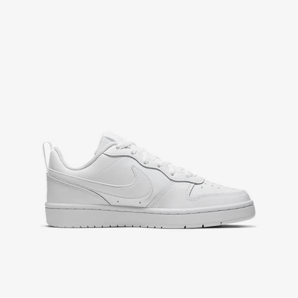 Kids' Nike Court Borough Low 2 Older Trainers White | NK925GVL