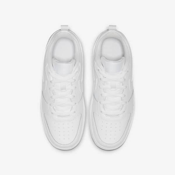 Kids' Nike Court Borough Low 2 Older Trainers White | NK925GVL