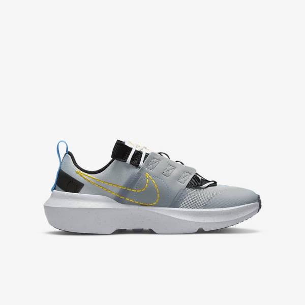 Kids' Nike Crater Impact Older Trainers Light Grey / Blue / White | NK693GVP