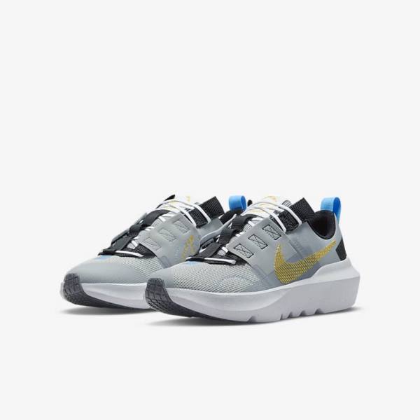 Kids' Nike Crater Impact Older Trainers Light Grey / Blue / White | NK693GVP