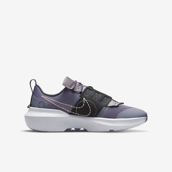 Kids' Nike Crater Impact Older Trainers Purple / Grey / Metal Red Brown | NK723AHE