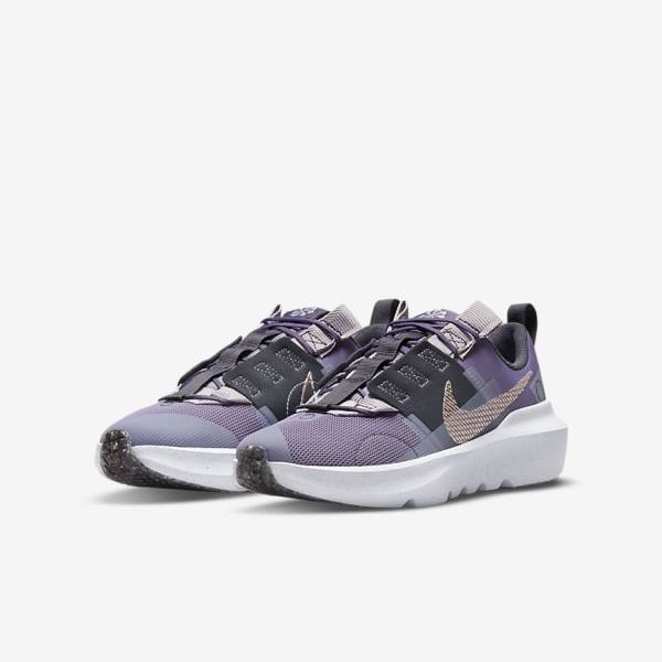 Kids' Nike Crater Impact Older Trainers Purple / Grey / Metal Red Brown | NK723AHE