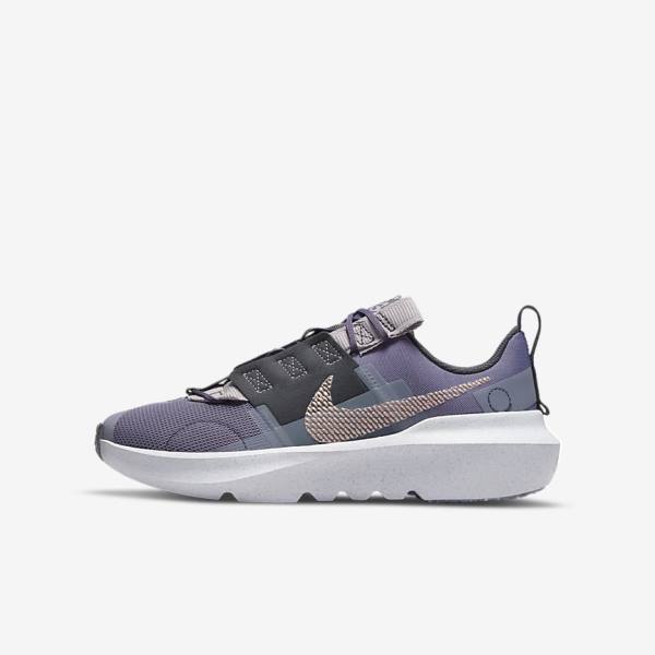 Kids\' Nike Crater Impact Older Trainers Purple / Grey / Metal Red Brown | NK723AHE