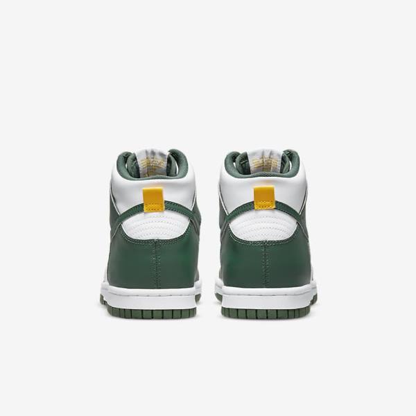 Kids' Nike Dunk High Older Trainers Green / Gold / White | NK137AGN