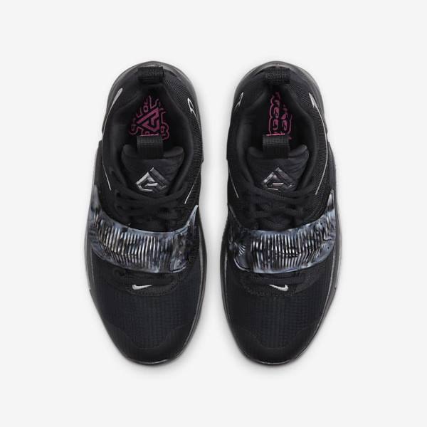 Kids' Nike Freak 3 Older Basketball Shoes Black / Grey / Pink / Metal Silver | NK196ZGC