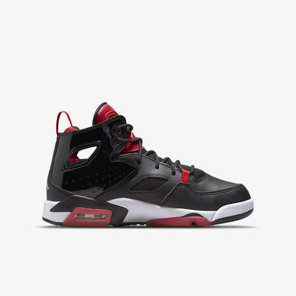 Kids' Nike Jordan Flight Club 91 Older Trainers Black / Red / White | NK924OZS