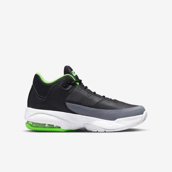 Kids' Nike Jordan Max Aura 3 Older Trainers Black / Grey / White / Green | NK152BIT