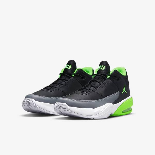 Kids' Nike Jordan Max Aura 3 Older Trainers Black / Grey / White / Green | NK152BIT