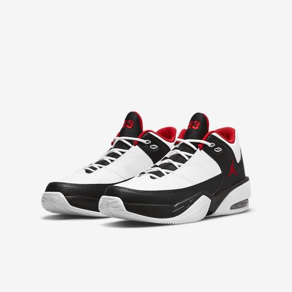 Kids' Nike Jordan Max Aura 3 Older Trainers White / Black / Red | NK869BVQ