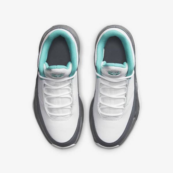 Kids' Nike Jordan Max Aura 3 Older Trainers White / Grey / Turquoise | NK913UTQ