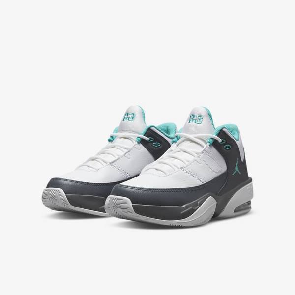 Kids' Nike Jordan Max Aura 3 Older Trainers White / Grey / Turquoise | NK913UTQ