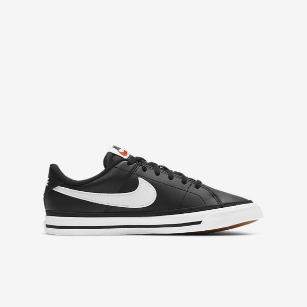 Kids' Nike NikeCourt Legacy Older Trainers Black / Light Brown / White | NK549UTD