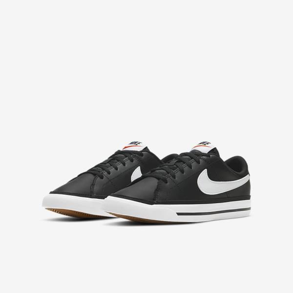 Kids' Nike NikeCourt Legacy Older Trainers Black / Light Brown / White | NK549UTD