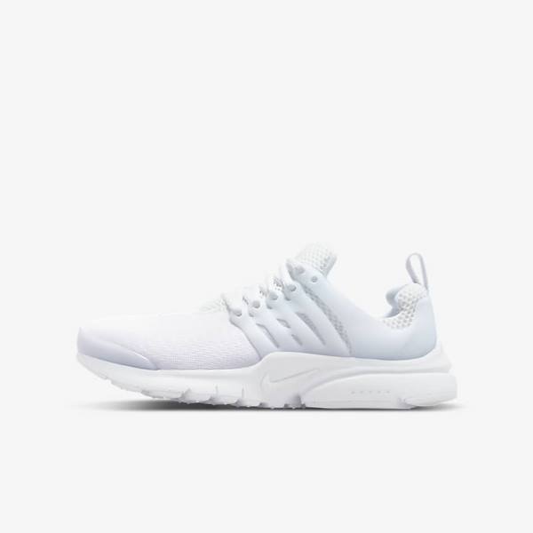 Kids\' Nike Presto Older Trainers White / Platinum / White | NK653CXO