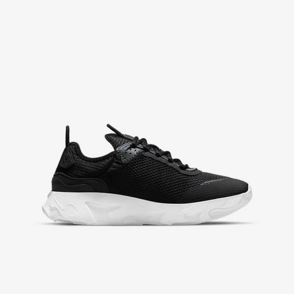 Kids' Nike React Live Older Trainers Black / Dark Grey / White | NK067REP