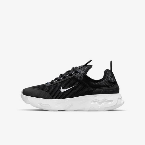 Kids\' Nike React Live Older Trainers Black / Dark Grey / White | NK067REP