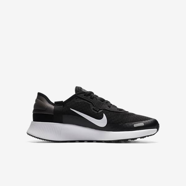 Kids' Nike Reposto Older Running Shoes Black / Dark Grey / White | NK821FTB