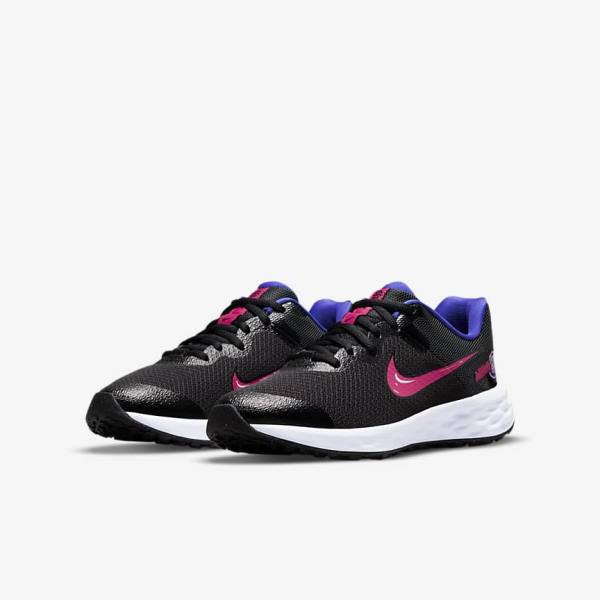 Kids' Nike Revolution 6 SE Older Road Running Shoes Black | NK592ODF