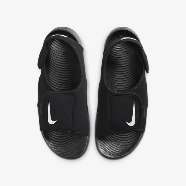 Kids' Nike Sunray Adjust 5 V2 Younger and Older Sandals Black / White | NK497OIA