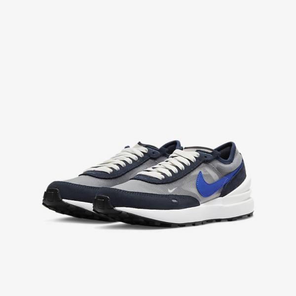 Kids' Nike Waffle One Older Trainers Dark Obsidian / Black / Royal | NK507IFP