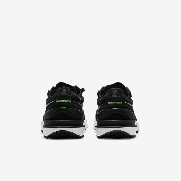 Kids' Nike Waffle One Older Trainers Dark Grey / Black / Green | NK509LNK