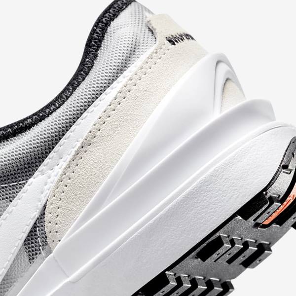 Kids' Nike Waffle One Older Trainers White / Black / Orange | NK742JCH