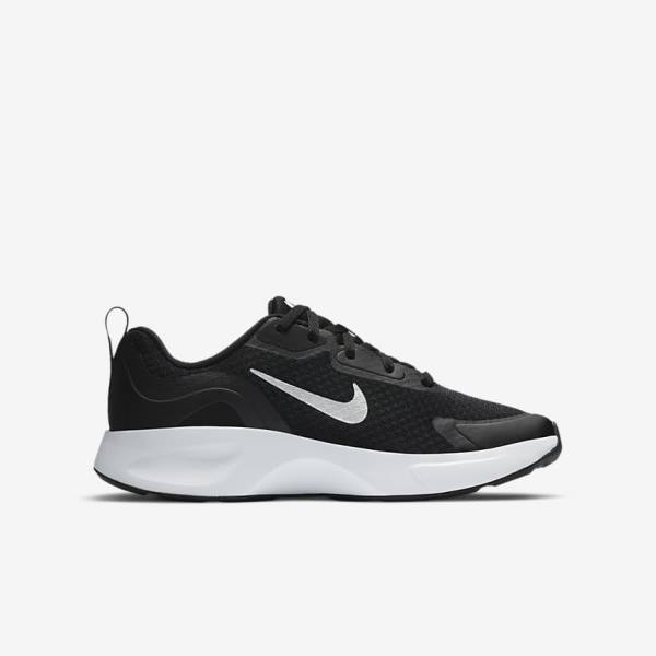 Kids' Nike WearAllDay Older Trainers Black / White | NK716BWH