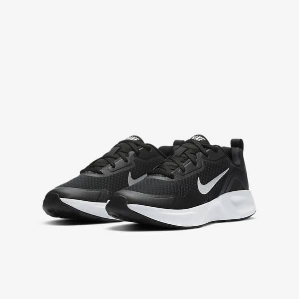 Kids' Nike WearAllDay Older Trainers Black / White | NK716BWH