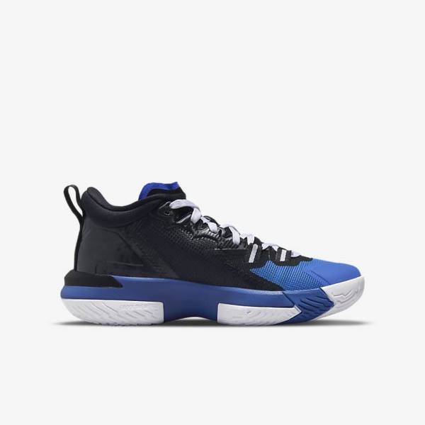 Kids' Nike Zion 1 Older Trainers Black / Royal / White | NK913IXW