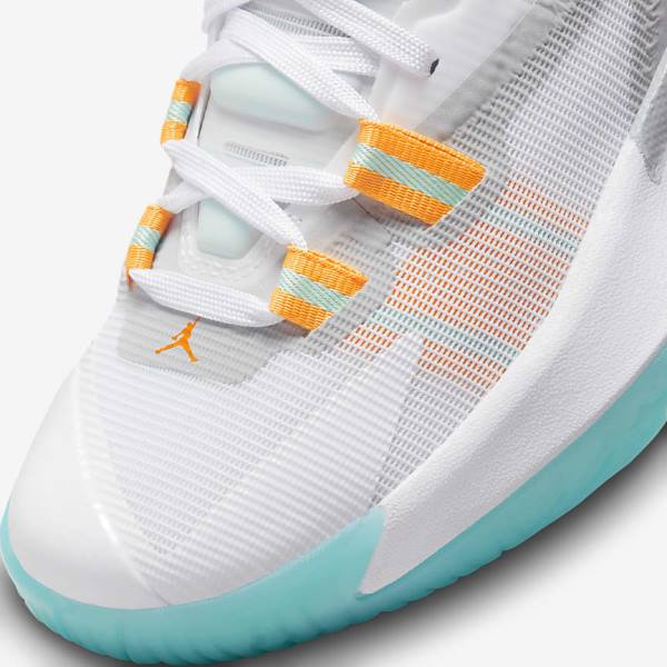 Kids' Nike Zion 1 Older Trainers White / Orange / Turquoise / Black | NK259ILA