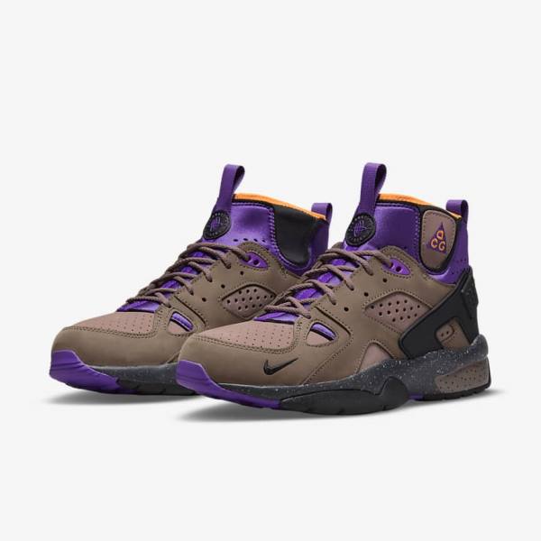 Men's Nike ACG Air Mowabb Trainers Brown / Purple / Light | NK619VJT