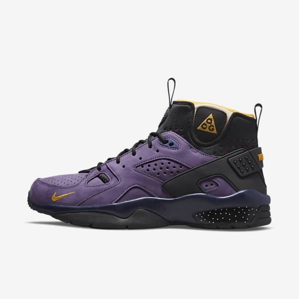 Men\'s Nike ACG Air Mowabb Trainers Purple / Blue / Black / Gold | NK698YEM