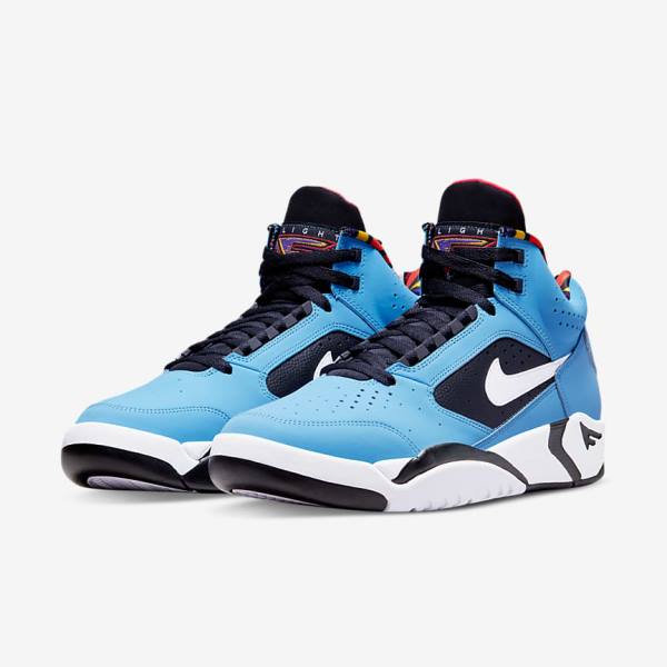 Men's Nike Air Flight Lite Mid Trainers Blue / Red / Green / White | NK602CEL