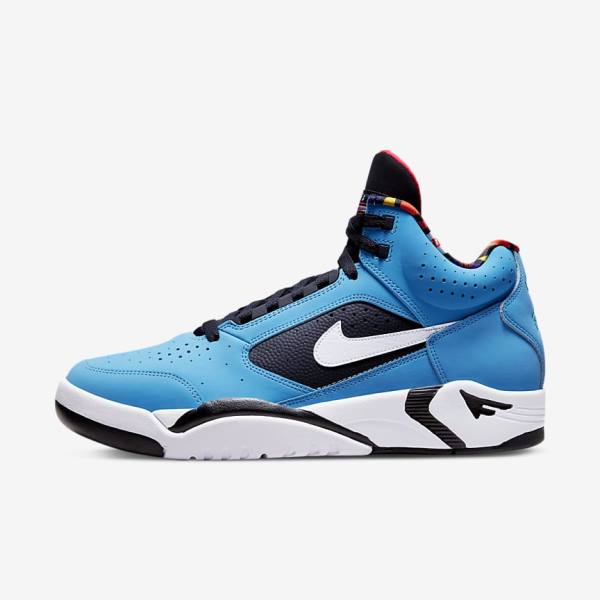 Men\'s Nike Air Flight Lite Mid Trainers Blue / Red / Green / White | NK602CEL