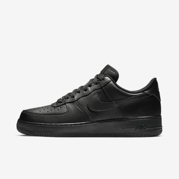 Men\'s Nike Air Force 1 07 Trainers Black | NK627NYR