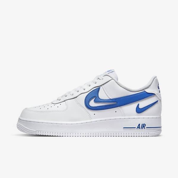 Men\'s Nike Air Force 1 07 Trainers White / Royal | NK021MWV