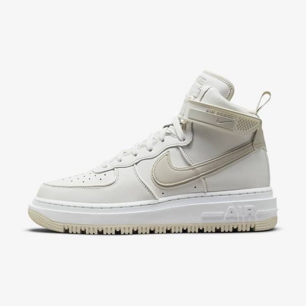 Men\'s Nike Air Force 1 Boot Trainers White / Light Beige | NK873SMF