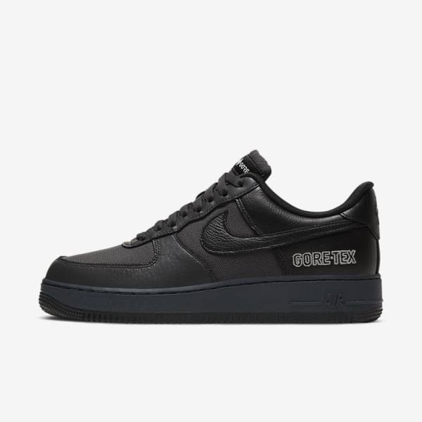 Men\'s Nike Air Force 1 GTX Trainers Dark Grey / Black | NK854HCI