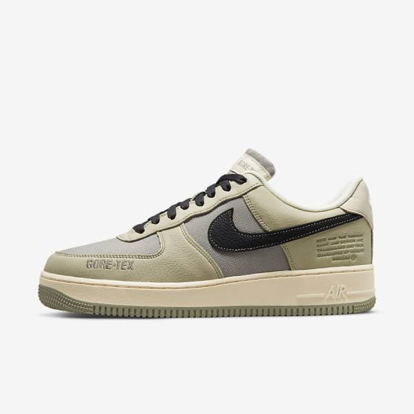 Men\'s Nike Air Force 1 GTX Trainers Khaki / White / Black | NK604NBI