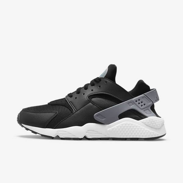 Men\'s Nike Air Huarache J22 Trainers Black / Grey / White | NK479RZD