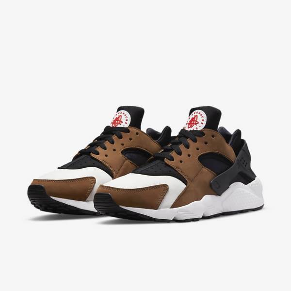 Men's Nike Air Huarache LE Trainers Black / White / Red | NK310UXA