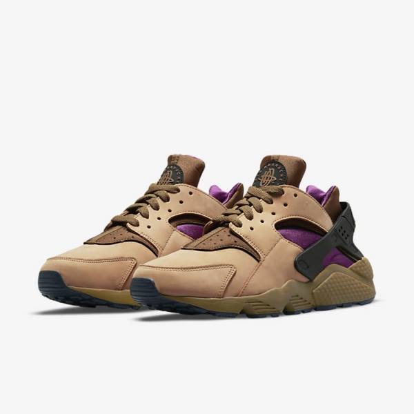 Men's Nike Air Huarache LE Trainers Black / Brown | NK752XEQ