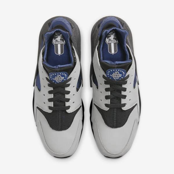 Men's Nike Air Huarache LE Trainers Grey / Black / Navy | NK170LXJ