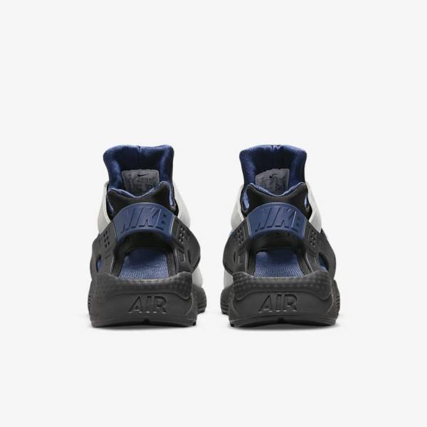 Men's Nike Air Huarache LE Trainers Grey / Black / Navy | NK170LXJ