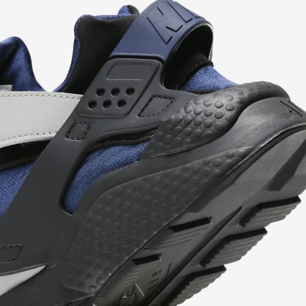 Men's Nike Air Huarache LE Trainers Grey / Black / Navy | NK170LXJ