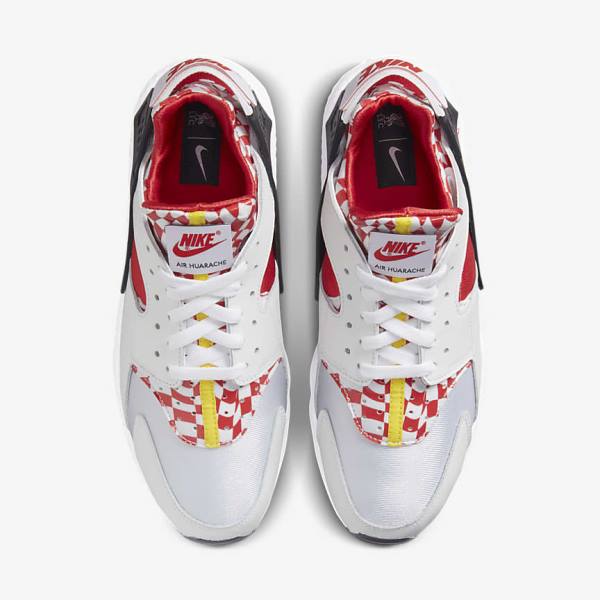 Men's Nike Air Huarache Premium Liverpool F.C. Trainers White / Yellow / Red | NK152PMV