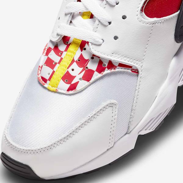 Men's Nike Air Huarache Premium Liverpool F.C. Trainers White / Yellow / Red | NK152PMV