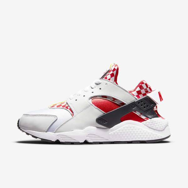 Men\'s Nike Air Huarache Premium Liverpool F.C. Trainers White / Yellow / Red | NK152PMV