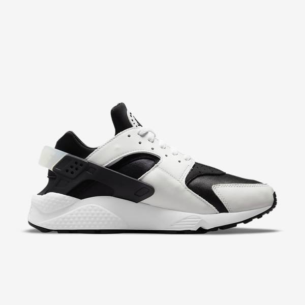 Men's Nike Air Huarache Trainers Black / White | NK062VSO